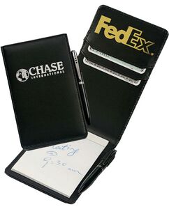 Black Bonded Leather Note Jotter  WAUCUSTB15094
